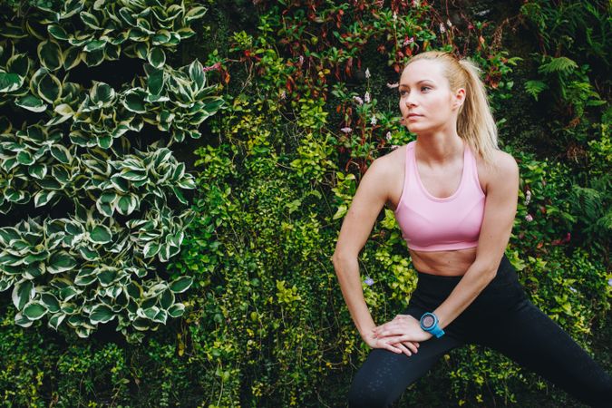 Woman doing some elongation exercises