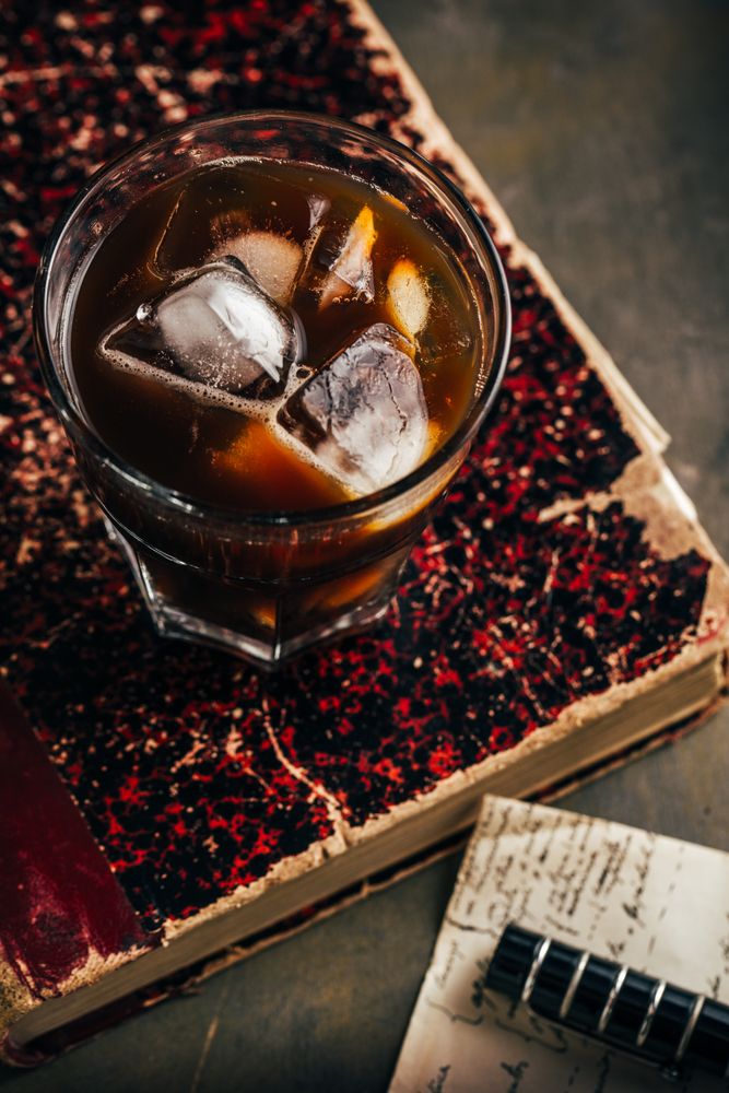 Cold espresso coffee glass