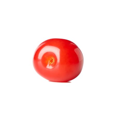 Fresh red cherry isolated on plain background