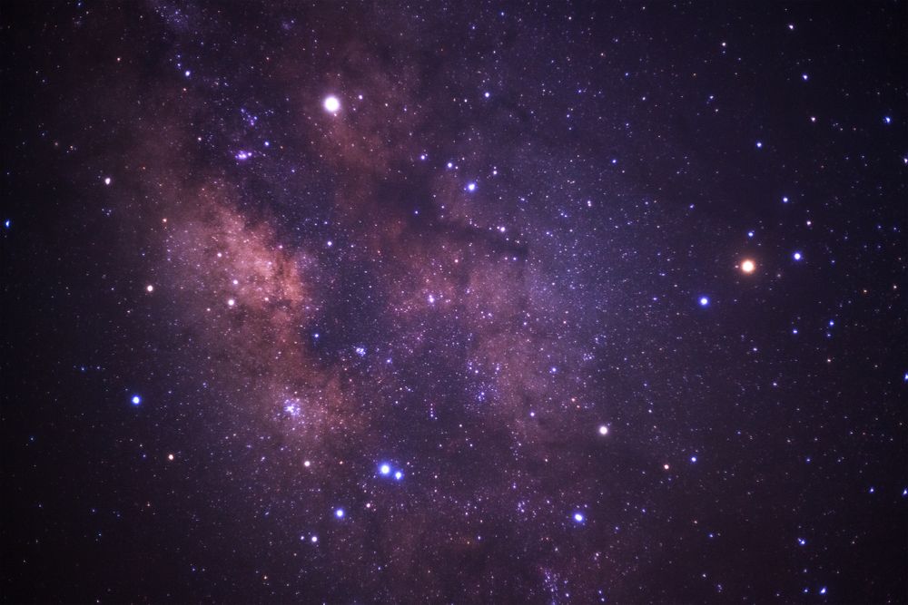 Milky way galaxy with stars and space dust in the universe