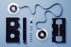 Disassembled  VHS Cassette