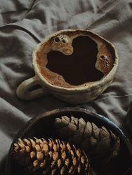 Fresh coffee in cosy bed