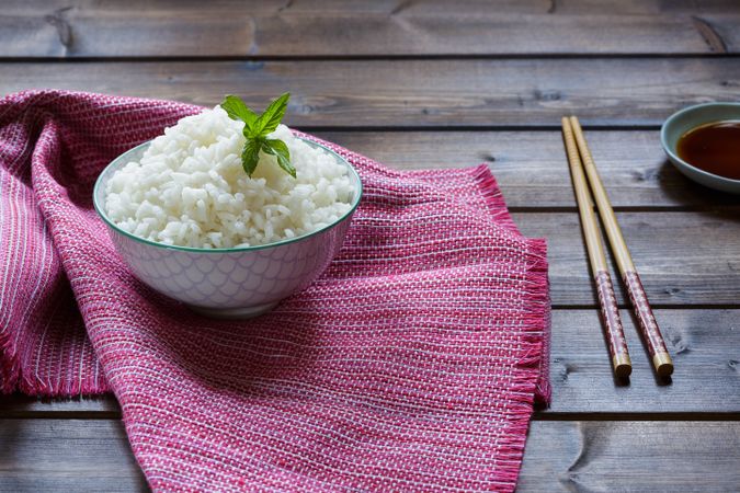 Japanese food and chopsticks