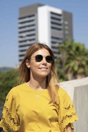 Young woman looking away