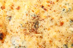 Cheese pizza on whole background, close up