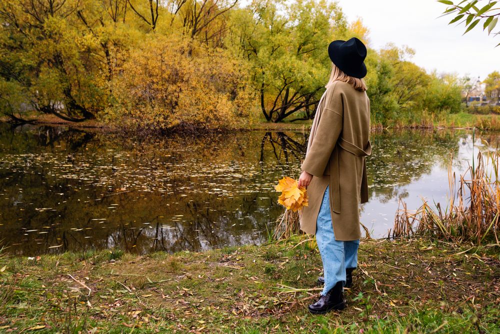 Woman during autumn season