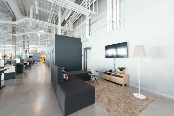 Modern open space office interior