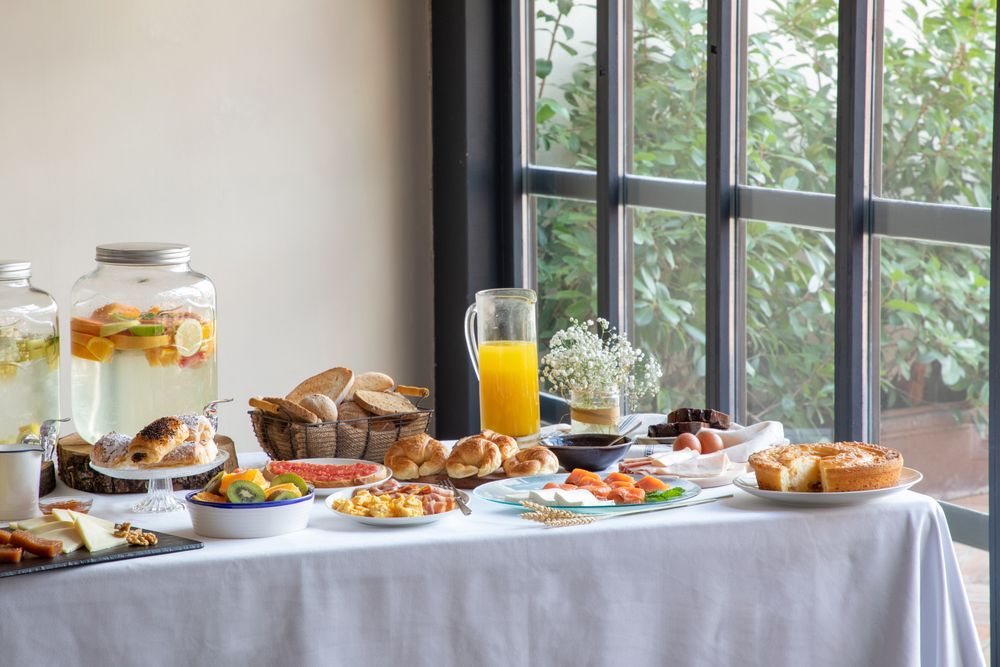 Tasty breakfast with vitamin food at home