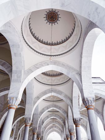 Multiple domes in marble mosque