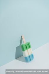 Colorful ice cream popsicle on pastel pink background 0KVDYb