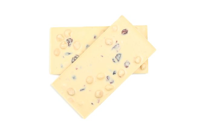 Tasty chocolate bars isolated on blank background