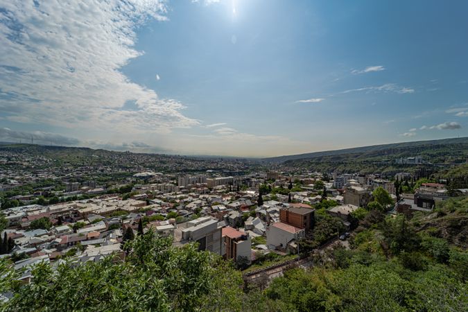 Tbilisi's cityscape from the Mtatsminda hill