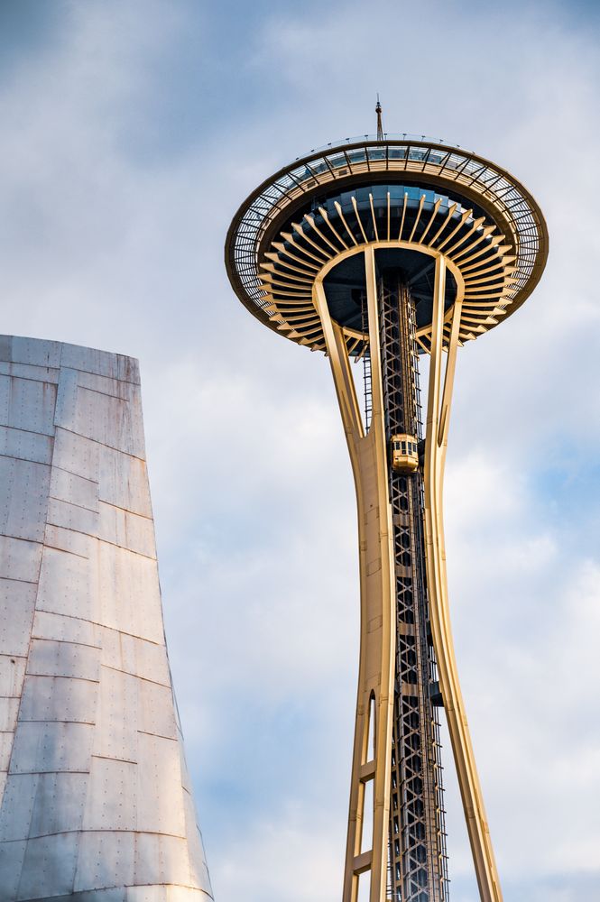 Space Needle building in Seattle, Washington, United States
