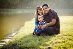 Happy Family Posing for A Portrait