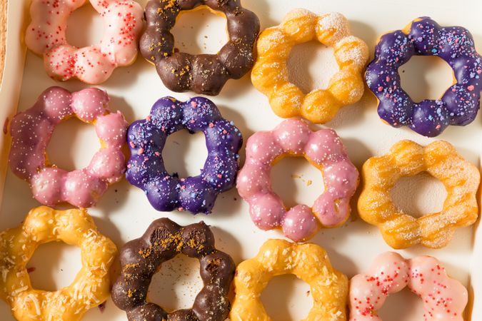 Colorful Homemade Mochi Donuts