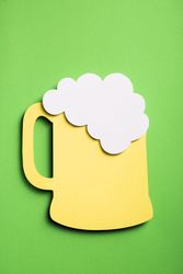 Silhouette of a jar of beer made with cardboard