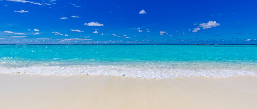 Banner of a clear blue beach