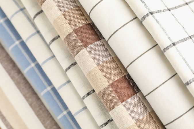 Fabric napkins as background, space for text