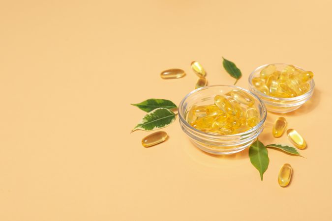 Immunity support capsules - Omega, health care concept