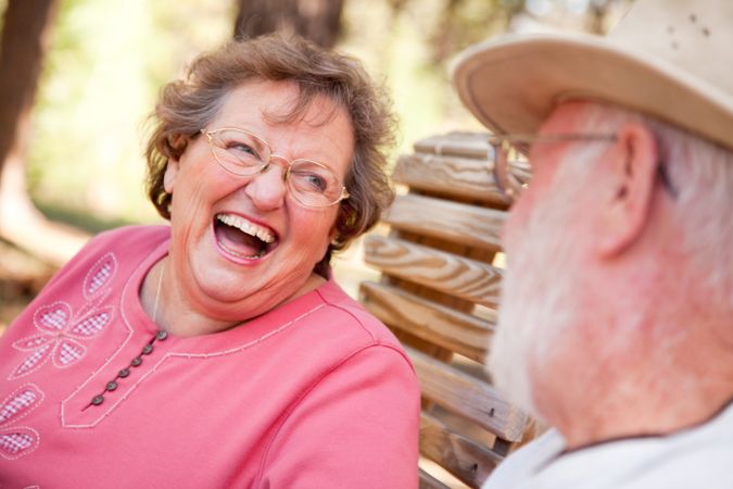 Loving Older Couple Outdoors