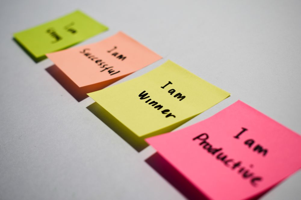 I am winner on sticky notes