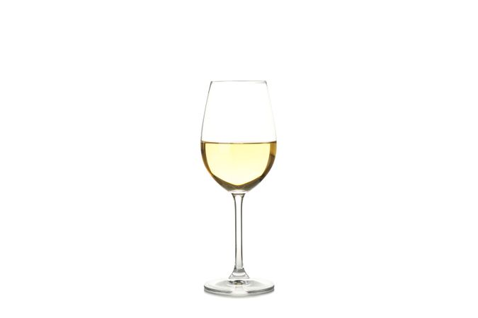 Glass with wine isolated on blank background