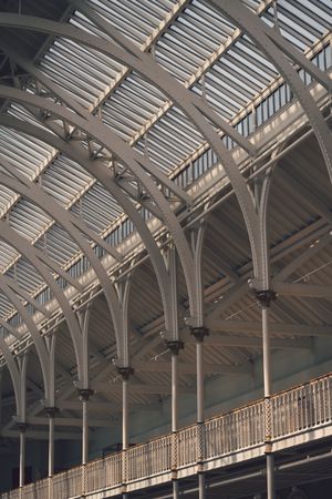 Building architecture glass ceiling