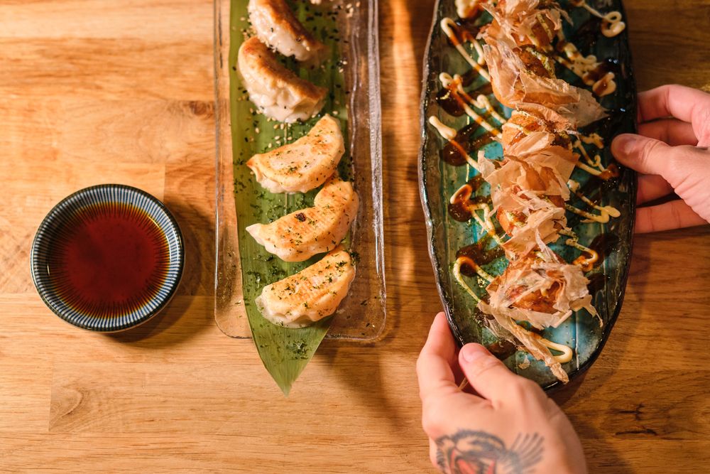 Delicious Sushi Plates in Restaurant