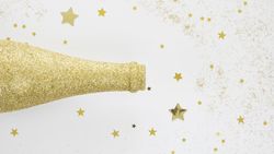 Glittery new year concept
