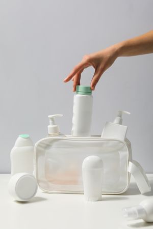 Toilet bag for different toilet and self care accessories