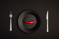 Dinner from hot peppers