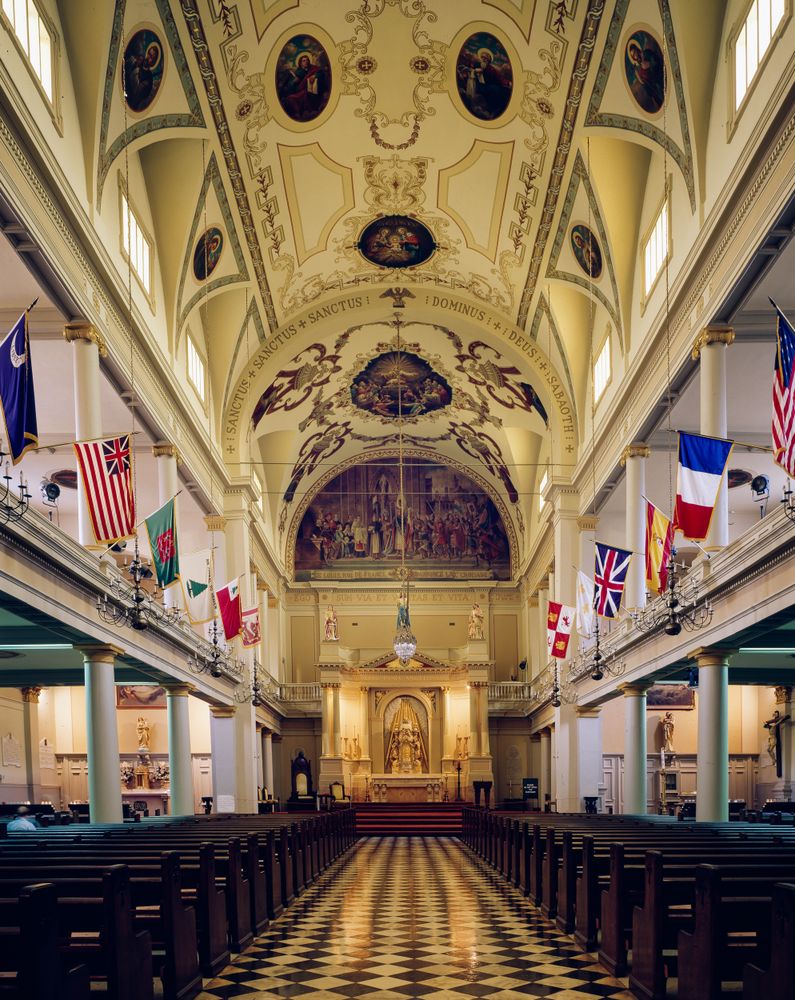St. Louis Cathedral interior in New Orleans, Louisiana