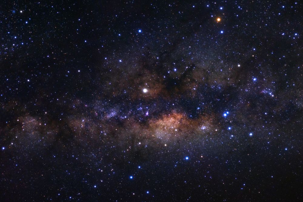 Milky way galaxy with stars and space dust in the universe