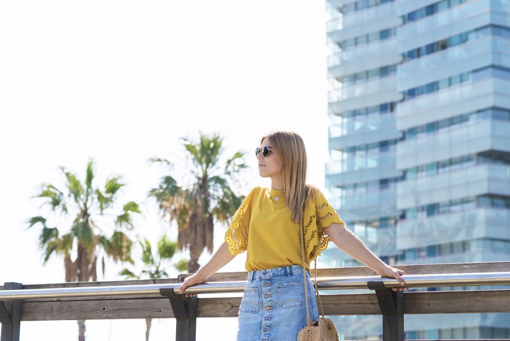 Young woman looking away