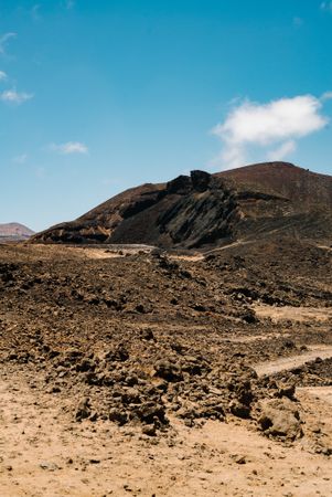 Rugged dry hills in Lanzarote