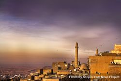 City skyline of Mardin, Turkey at night 4M7Pz0