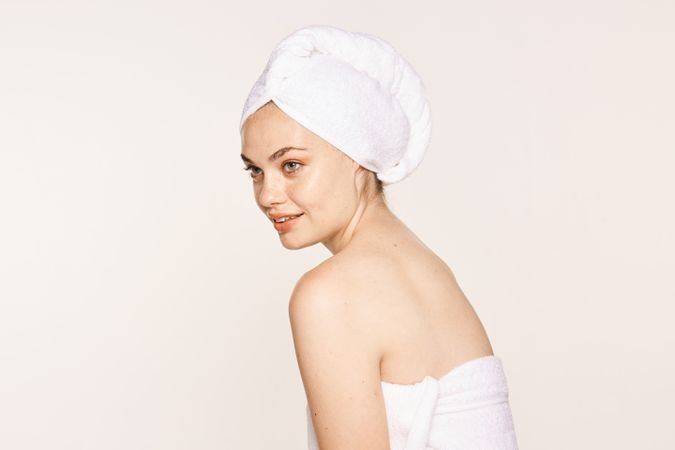 female with radiant body after cosmetic procedure