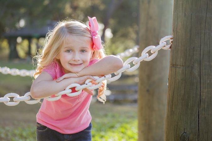 Cute Young Girl Portrait at the Park