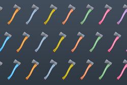 Rows of diagonal axes