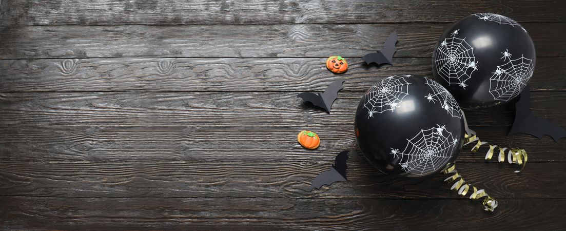 Concept of Halloween, Halloween balloon, space for text