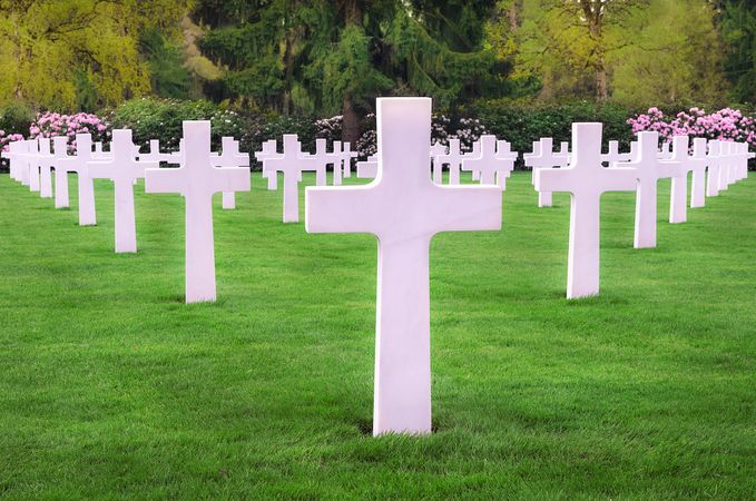 Crosses in an American cemetery