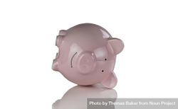 Financial bad times with sick piggy bank 5qXJJ0