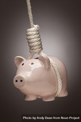 Piggy Bank Hanging in Hangman's Noose 5r9xWd