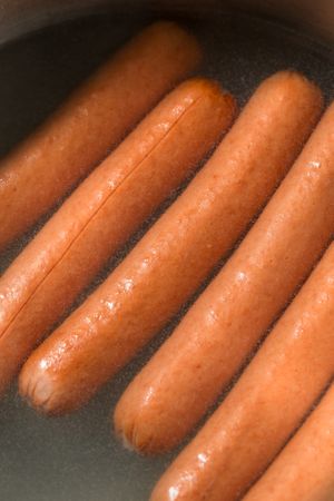 Homemade American Boiled Hot Dogs