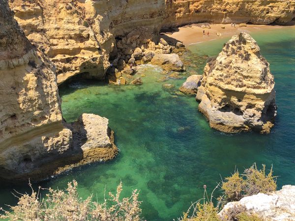 Cliff above sea shore