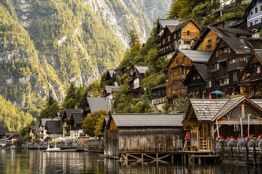 Hallstatt town in Upper Austria during daytime