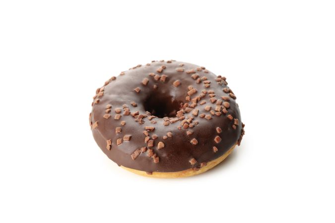 Tasty one donut isolated on plain background