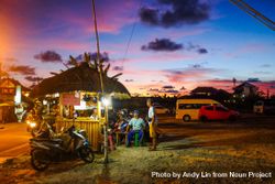 Bali, Indonesia - Feb 26, 2018 - Sunset in a parking lot in Bali 5XYe74