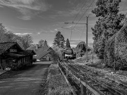 Rushing mountain train