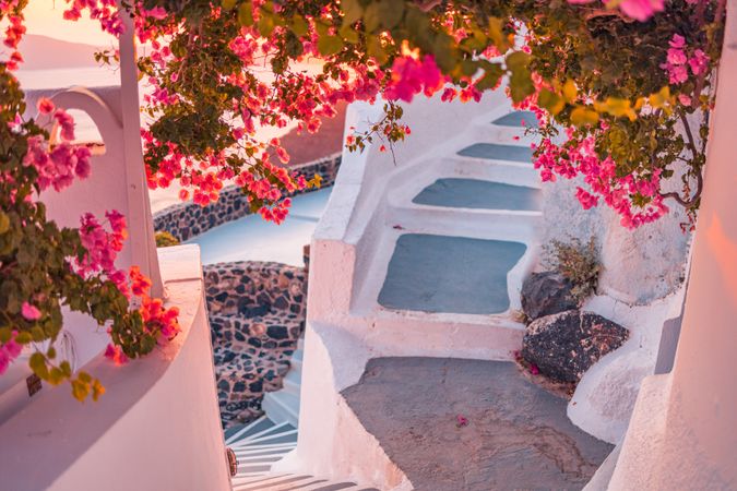 Fantastic sunset landscape of famous travel and vacation destination